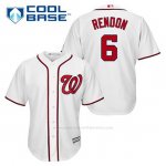 Camiseta Beisbol Hombre Washington Nationals Anthony Rendon 6 Blanco 1ª Cool Base