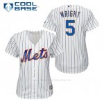 Camiseta Beisbol Hombre New York Mets David Wright 5 Blanco 1ª Cool Base