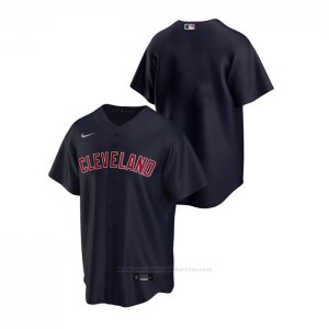 Camiseta Beisbol Hombre Cleveland Indians Replica Alterno Azul