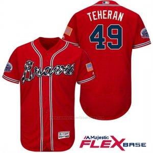 Camiseta Beisbol Hombre Atlanta Braves 49 Julio Teheran Rojo 2017 All Star Flex Base