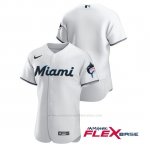Camiseta Beisbol Hombre Miami Marlins Autentico Nike Blanco