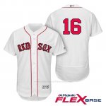 Camiseta Beisbol Hombre Boston Red Sox 16 Andrew Benintendi Blanco 1ª Flex Base