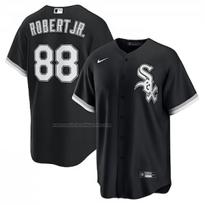 Camiseta Beisbol Hombre Chicago White Sox Luis Robert Jr. Alterno Replica Negro