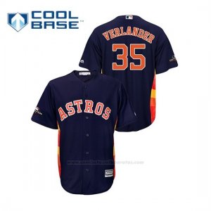 Camiseta Beisbol Hombre Houston Astros Justin Verlander 2019 Postseason Cool Base Azul