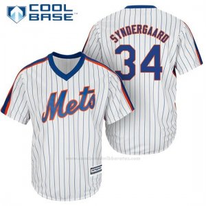 Camiseta Beisbol Hombre New York Mets Noah Syndergaard Cool Base Blanco