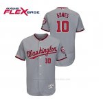 Camiseta Beisbol Hombre Washington Nationals Yan Gomes 150th Aniversario Patch Autentico Flex Base Gris