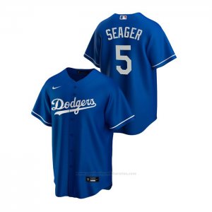 Camiseta Beisbol Hombre Los Angeles Dodgers Corey Seager Replica Alterno Azul