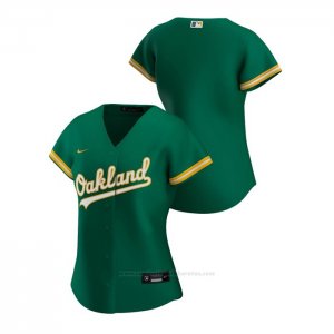 Camiseta Beisbol Mujer Oakland Athletics Replica 2020 Alterno Verde