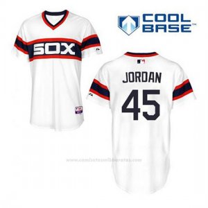 Camiseta Beisbol Hombre Chicago White Sox Michael Jordan 45 Blanco Alterno Cool Base