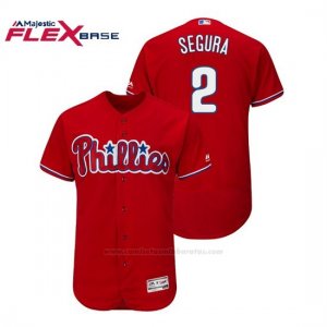 Camiseta Beisbol Hombre Phillies Jean Segura Flex Base Autentico Collezione Alternato Rojo