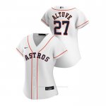 Camiseta Beisbol Mujer Houston Astros Jose Altuve 2020 Replica Primera Blanco