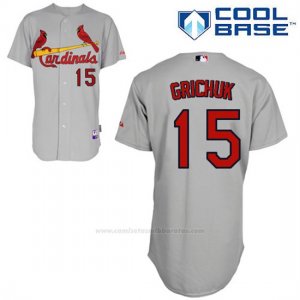 Camiseta Beisbol Hombre St. Louis Cardinals Randal Grichuk Jugador Gris Cool Base