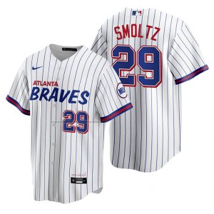 Camiseta Beisbol Hombre Atlanta Braves John Smoltz Replica 2021 City Connect Blanco