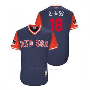 Camiseta Beisbol Hombre Boston Rojo Sox Mitch Moreland 2018 Llws Players Weekend 2 Bags Azul