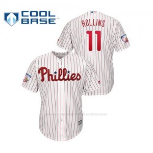 Camiseta Beisbol Hombre Philadelphia Phillies Jimmy Rollins Cool Base Majestic Primera Retirement Blanco
