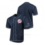 Camiseta Beisbol Hombre New York Yankees Button-Down Stitches Team Color Azul