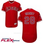 Camiseta Beisbol Hombre Los Angeles Angels 28 Andrew Heaney Scarlet Flex Base