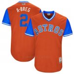Camiseta Beisbol Hombre Houston Astros 2017 Little League World Series Alex Bregman Naranja