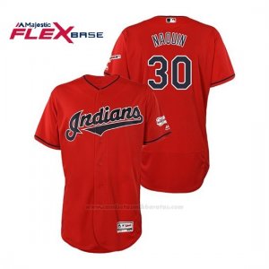 Camiseta Beisbol Hombre Cleveland Indians Tyler Naquin 2019 All Star Game Patch Flex Base Rojo