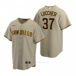 Camiseta Beisbol Hombre San Diego Padres Joey Lucchesi Replica Alterno Marron