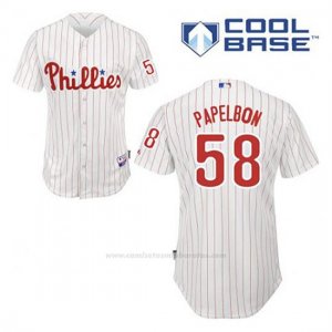 Camiseta Beisbol Hombre Philadelphia Phillies Jonathan Papelbon 58 Blanco 1ª Cool Base