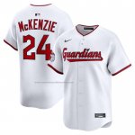Camiseta Beisbol Hombre Cleveland Guardians Triston McKenzie Primera Limited Blanco Camiseta Beisbol Hombre Cleveland Guardians Triston McKenzie Primera Limited Blanco