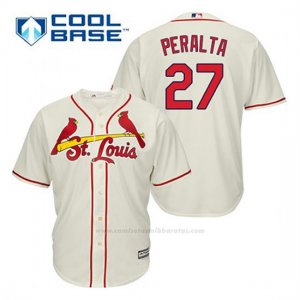 Camiseta Beisbol Hombre St. Louis Cardinals Jhonny Peralta 27 Crema Alterno Cool Base