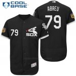 Camiseta Beisbol Hombre Chicago White Sox Jose Abreu 79 Negro 2017 Entrenamiento de Primavera Cool Base Jugador