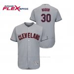 Camiseta Beisbol Hombre Cleveland Indians Tyler Naquin 150th Aniversario Patch Flex Base Gris