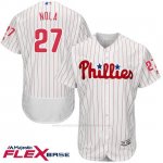 Camiseta Beisbol Hombre Philadelphia Phillies Aaron Nola Blanco Flex Base Autentico Coleccion