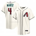 Camiseta Beisbol Hombre Arizona Diamondbacks Ketel Marte Primera Replica Crema