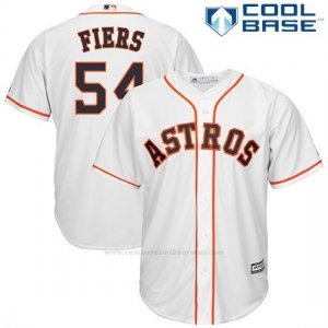 Camiseta Beisbol Hombre Houston Astros 54 Mike Fiers Blanco 1ª Cool Base