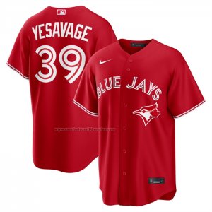 Camiseta Beisbol Hombre Toronto Blue Jays Trey Yesavage Dia de Canada Replica Rojo