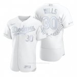 Camiseta Beisbol Hombre Los Angeles Dodgers Maury Wills Awards Collection NL MVP Blanco