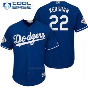 Camiseta Beisbol Hombre Los Angeles Dodgers 2017 World Series Clayton Kershaw Cool Base