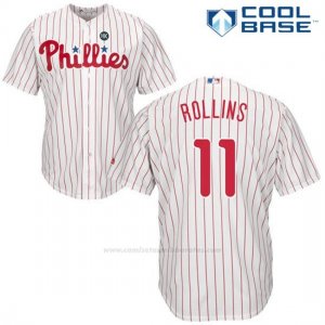 Camiseta Beisbol Hombre Philadelphia Phillies Jimmy Rollins Blanco Cool Base Jugador