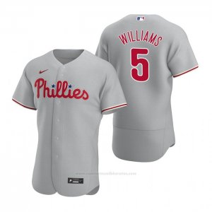 Camiseta Beisbol Hombre Philadelphia Phillies Nick Williams Autentico 2020 Road Gris