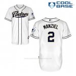 Camiseta Beisbol Hombre San Diego Padres Johnny Manziel 2 Blanco 1ª Cool Base