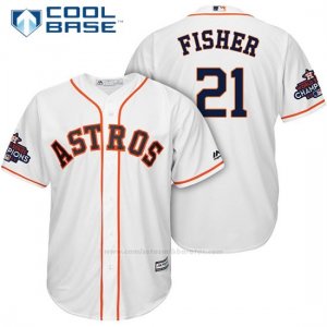 Camiseta Beisbol Hombre Houston Astros 2017 World Series Campeones Derek Fisher Blanco Cool Base