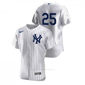 Camiseta Beisbol Hombre New York Yankees Gleyber Torres Authentic Blanco