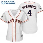 Camiseta Beisbol Mujer Houston Astros 2017 World Series George Springer Blanco Cool Base