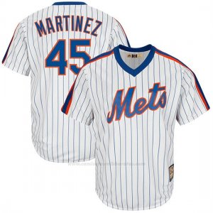 Camiseta Beisbol Hombre New York Mets Pedro Martinez Blanco Cooperstown Coleccion