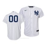 Camiseta Beisbol Nino New York Yankees Personalizada Replica Primera 2020 Blanco Azul