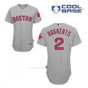 Camiseta Beisbol Hombre Boston Red Sox 2 Xander Bogaerts Gris Cool Base