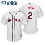 Camiseta Beisbol Hombre Seattle Mariners 2017 Estrellas y Rayas Jean Segura Blanco Cool Base
