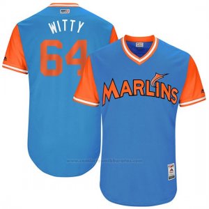 Camiseta Beisbol Hombre Miami Marlins 2017 Little League World Series Nick Wittgren Azul