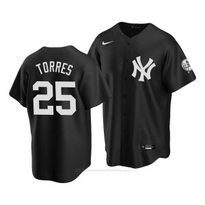 Camiseta Beisbol Hombre New York Yankees Gleyber Torres Replica 2020 Negro