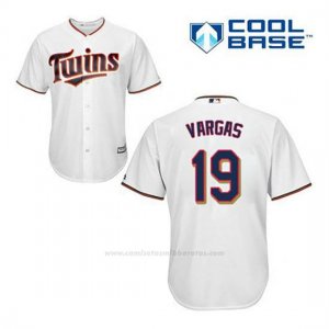 Camiseta Beisbol Hombre Minnesota Twins Kennys Vargas 19 Blanco 1ª Cool Base