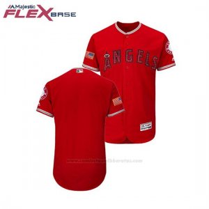 Camiseta Beisbol Hombre Los Angeles Angels 2018 Stars & Stripes Flex Base Scarlet