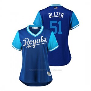Camiseta Beisbol Mujer Kansas City Royals Blaine Boyer 2018 Llws Players Weekend Blazer Royal